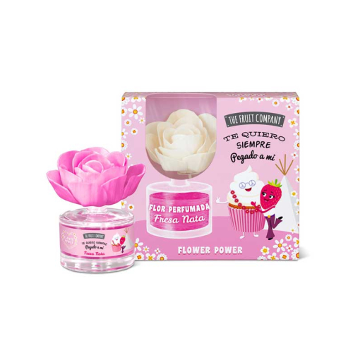 The Fruit Company - Ambientador flor perfumada Flower Power - Fresa y Nata