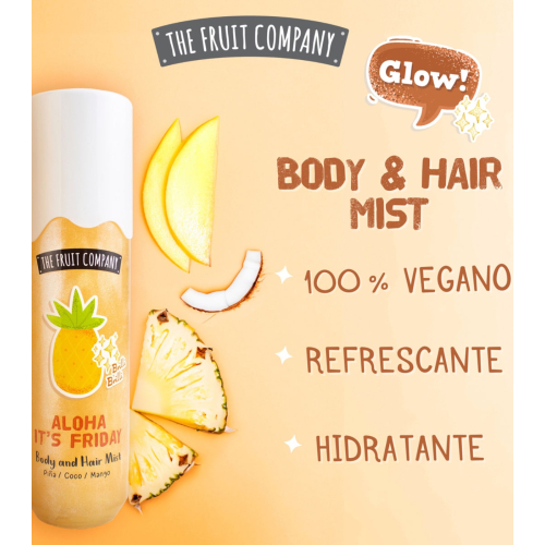 The Fruit Company - Bruma corporal y para cabello con glitter - Aloha It's Friday