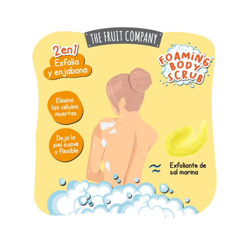 The Fruit Company - Exfoliante corporal espumoso 2 en 1 - Piña