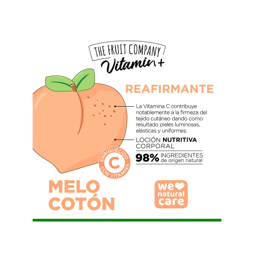 The Fruit Company - Loción nutritiva corporal Vitamin+ - Melocotón