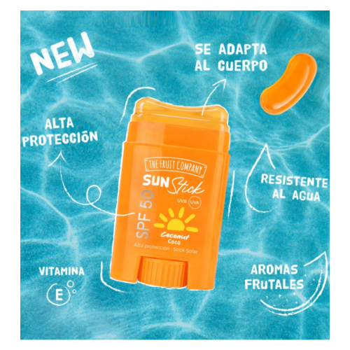 The Fruit Company - Protector solar en stick SPF50 - Tropical