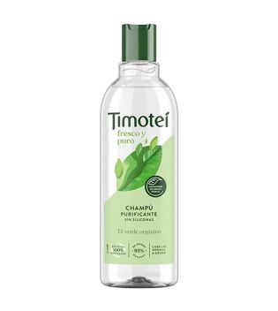 Timotei - Champú purificante té verde orgánico - Cabello con tendencia grasa