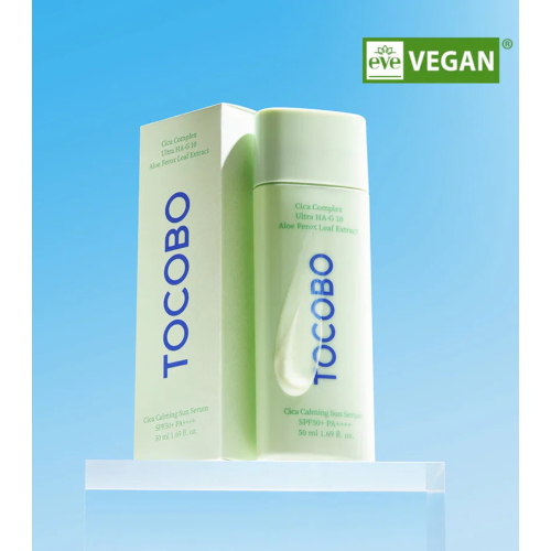 Tocobo - *Cica Calming* - Protector solar facial formato sérum SPF50 PA++++ - Piel sensible