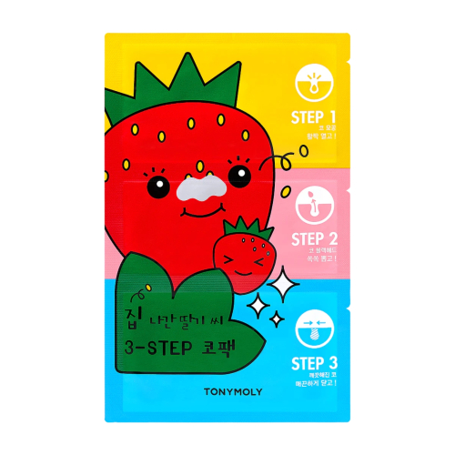 Tonymoly - Pack de 3 parches para la nariz Runaway Strawberry Seeds
