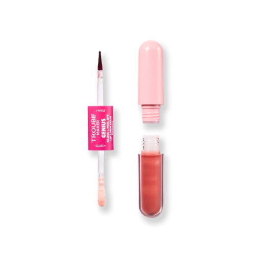 Trouble Maker - Duo Tinte labial peel-off + Brillo labial Genius - Brainwave Rose Pink