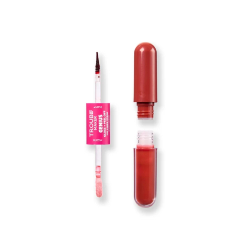 Trouble Maker - Duo Tinte labial peel-off + Brillo labial Genius - Smart Cookie Red