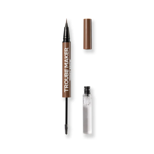 Trouble Maker - Lápiz fijador de cejas 2-1 Teddy Brow Builder - Medium Brown