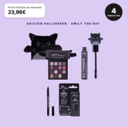 Trouble Maker - Pack Halloween Emily the Bat Paleta de Sombras, Máscara de Pestañas, Lápiz Kohl Negro y Bálsamo Labial Edición Limitada
