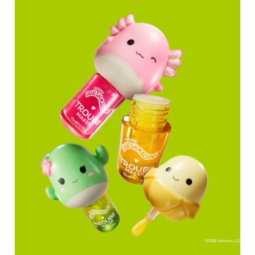 Trouble Maker - *Squishmallows* - Aceite labial Melt Down - Junie the Banana