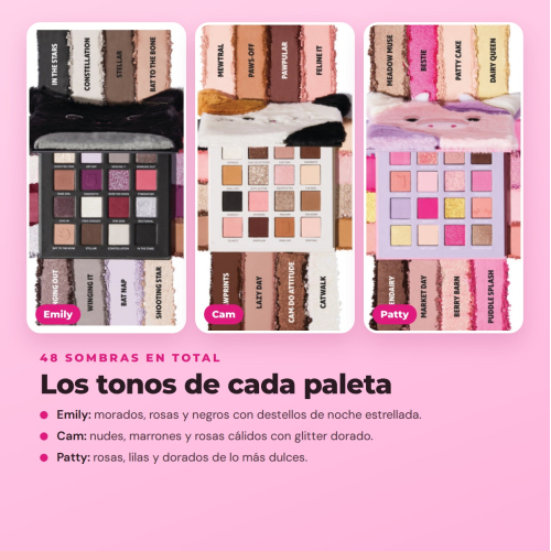 Trouble Maker x Squishmallows - Colección Completa Edición Limitada - 14 Productos: 3 Paletas de Sombras + Máscara de Pestañas + 3 Aceites Labiales + 3 Brillos de Labios + 4 Brumas Faciales