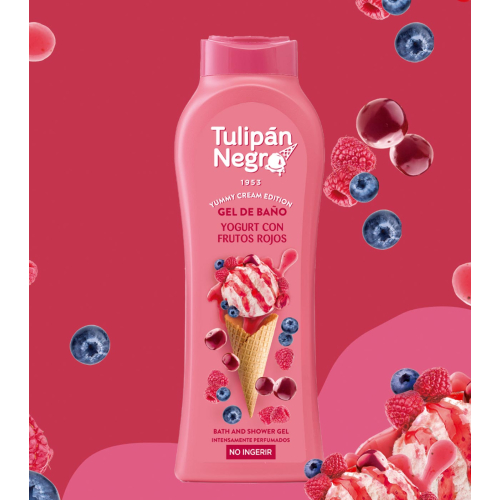 Tulipán Negro - *Yummy Cream Edition* - Gel de baño 650ml - Yogurt con Frutos Rojos