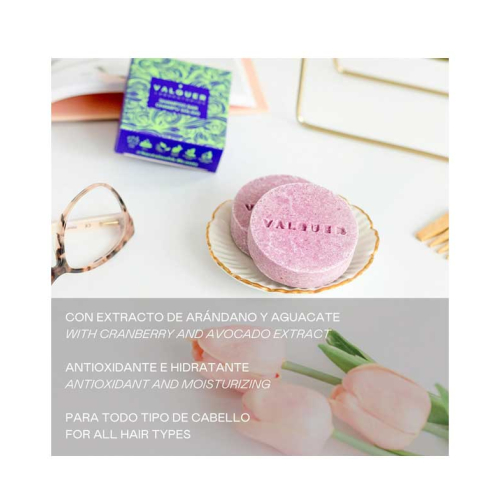 Valquer - Champú sólido Luxe - Extracto de arándano y aguacate