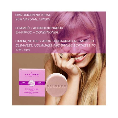 Valquer - Champú y acondicionador sólido 2 en 1 - Cebolla