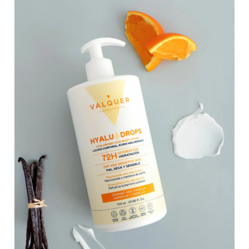 Valquer - Loción corporal hidratante 72h Hyaludrops - Naranja y Vainilla