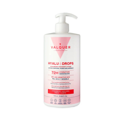 Valquer - Loción corporal hidratante 72h Hyaludrops - Fresa y Karité