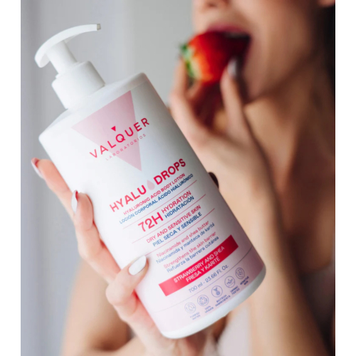 Valquer - Loción corporal hidratante 72h Hyaludrops - Fresa y Karité