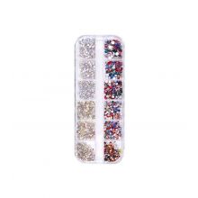 Varios - Brillantes para decoración de uñas - Multicolor maxi