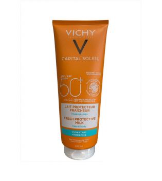 Vichy - *Capital Soleil* - Leche protectora efecto frescor hidratante resistente al agua 50+ SPF