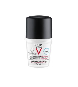 Vichy  - *Homme* - Desodorante roll-on anti-transpirante 48H - Pieles sensibles
