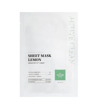 Village 11 Factory - *Active Clean* - Mascarilla facial hidratante e iluminadora Sheet Mask Lemon