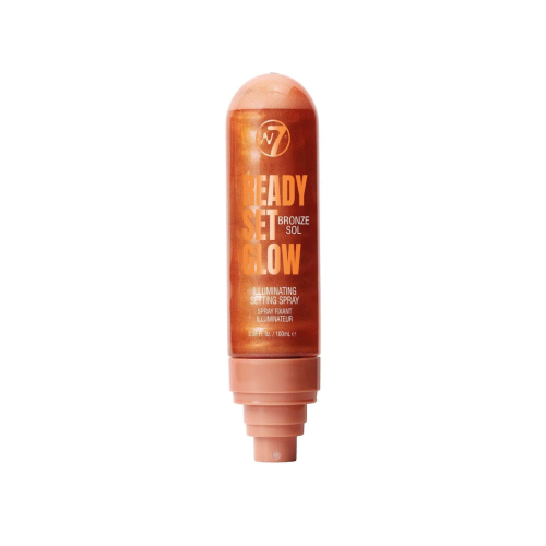 W7 Cosmetics - Spray fijador de maquillaje Ready, Set, Glow - Bronze Sol