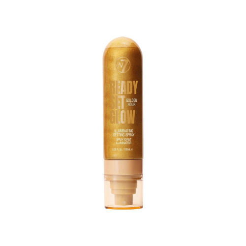 W7 Cosmetics - Spray fijador de maquillaje Ready, Set, Glow - Golden Hour