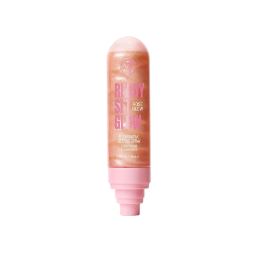 W7 Cosmetics - Spray fijador de maquillaje Ready, Set, Glow - Rose Glow