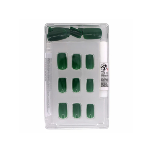 W7 Cosmetics - Uñas postizas Glamorous Nails - Emerald Energy