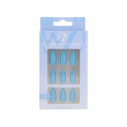 W7 Cosmetics - Uñas postizas Glamorous Nails - Whisper Blue