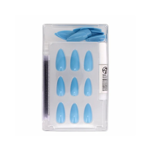 W7 Cosmetics - Uñas postizas Glamorous Nails - Whisper Blue