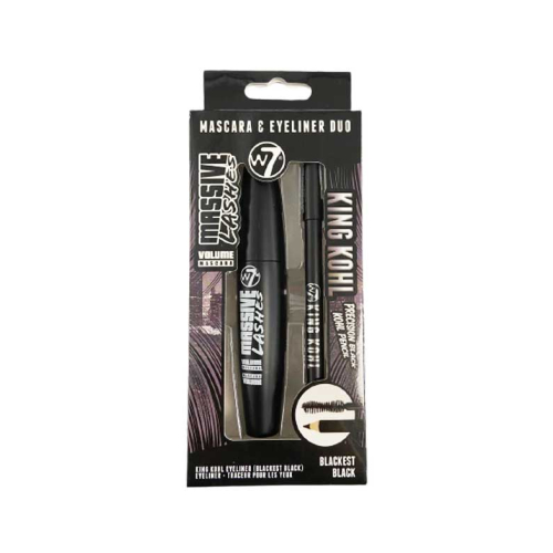 W7 - Dúo de máscara Massive Lashes y delineador King Kohl