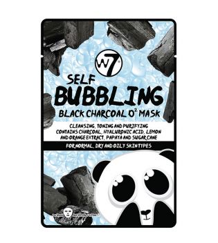 W7 - Mascarilla facial de papel de Carbón Negro O2 - Self Bubbling