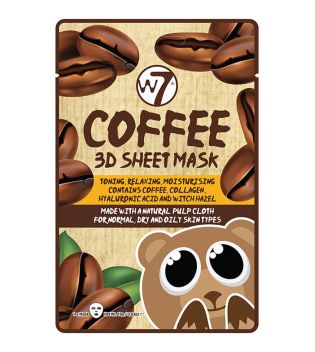 W7 - Mascarilla facial de Papel 3D - Coffee