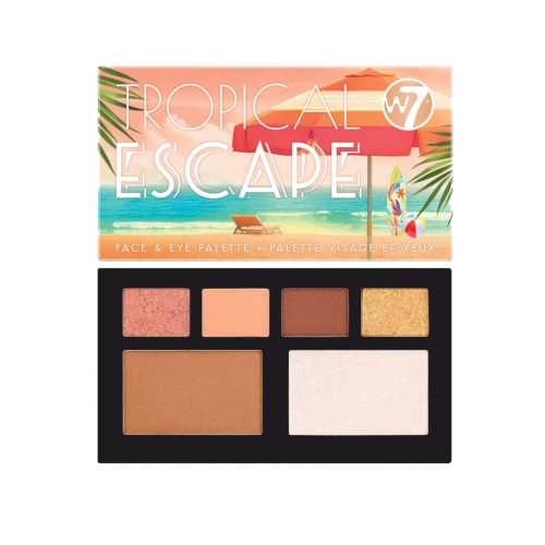 W7 - Paleta de rostro y sombras de ojos Tropical Escape - Light-Medium