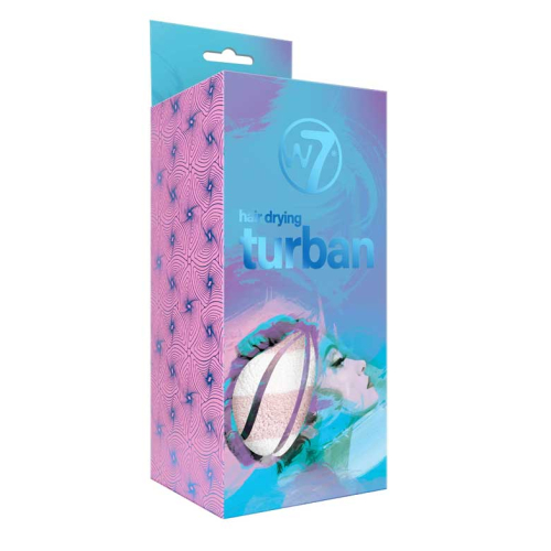 W7 - Turbante para el cabello de microfibra