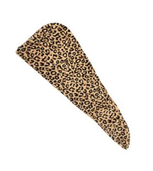 W7 - Turbante para el cabello de microfibra - Leopardo