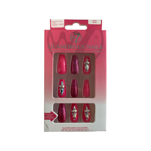 W7 - Uñas postizas Glamorous Nails - Heat Wave