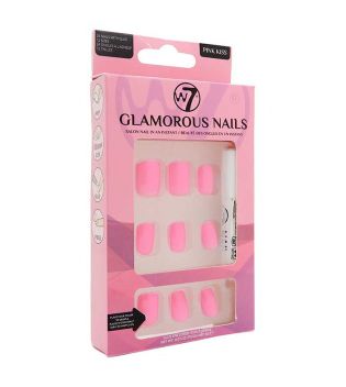 W7 - Uñas postizas Glamorous Nails - Pink Kiss