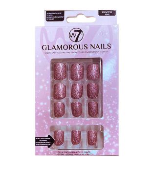 W7 - Uñas postizas Glamorous Nails - Princess Pink