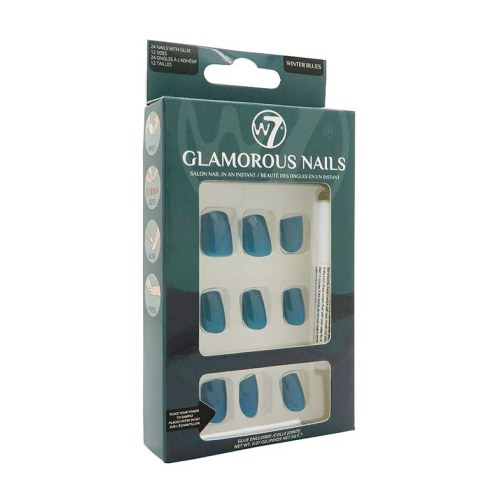 W7 - Uñas postizas Glamorous Nails - Winter Blues