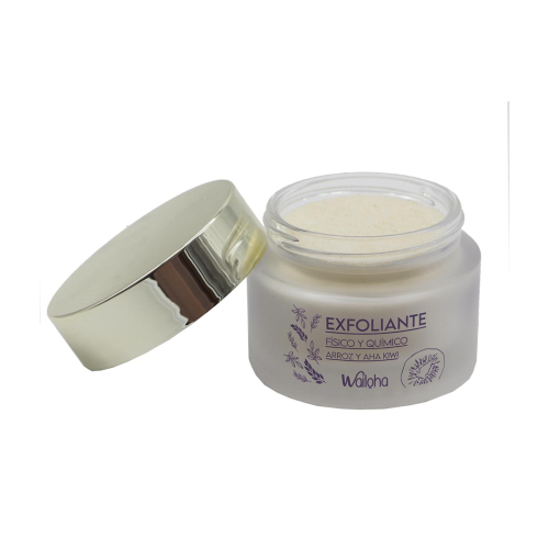 Wailoha - *Colección Calma* - Exfoliante facial físico y químico de arroz y AHA kiwi