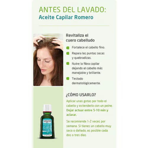 Weleda - Aceite capilar acondicionador - Romero