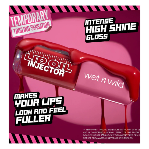 Wet n Wild - Aceite labial Lip oil Injector - Hottest Flame