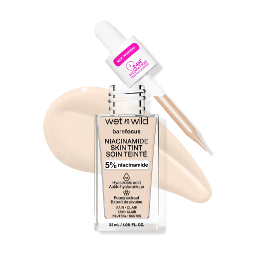 Wet N Wild - Base de maquillaje Bare Focus Niacinamide Skin Tint - Fair