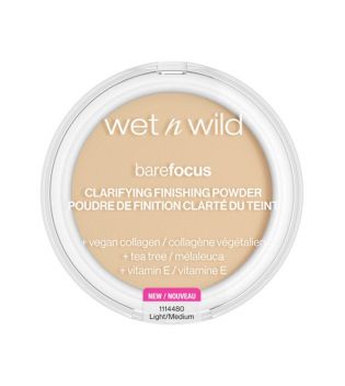 Wet N Wild - Polvos de acabado matificante Bare Focus - Light/Medium