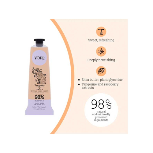 Yope - Crema de manos Mandarina y Frambuesa