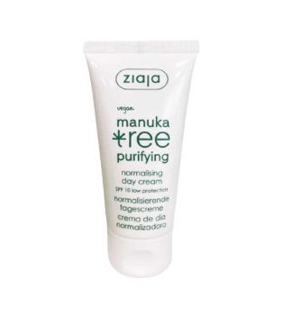 Ziaja - Crema de día normalizadora-hidratante Manuka Tree SPF10 - Piel mixta y grasa