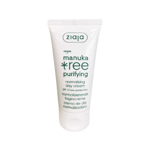 Ziaja - Crema de día normalizadora-hidratante Manuka Tree SPF10 - Piel mixta y grasa