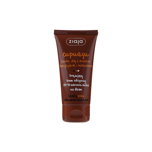 Ziaja - Crema facial autobronceadora de día SPF10 Cupuaçu
