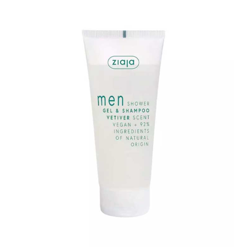 Ziaja - Gel de ducha y champú 2 en 1 para hombre 200 ml - Vetiver